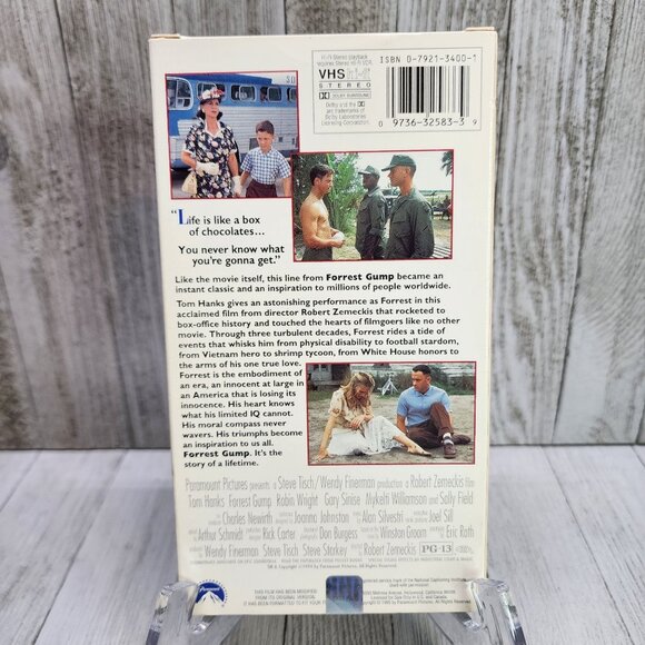 Forrest Gump VHS Tape 1995 Tom Hanks - Paramount Pictures - Picture 3 of 5